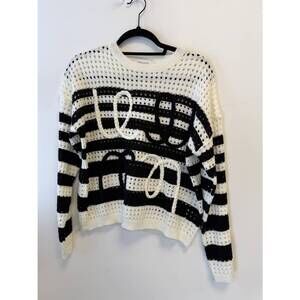 NEW HIDDEN women's bazaar sweater in black and white